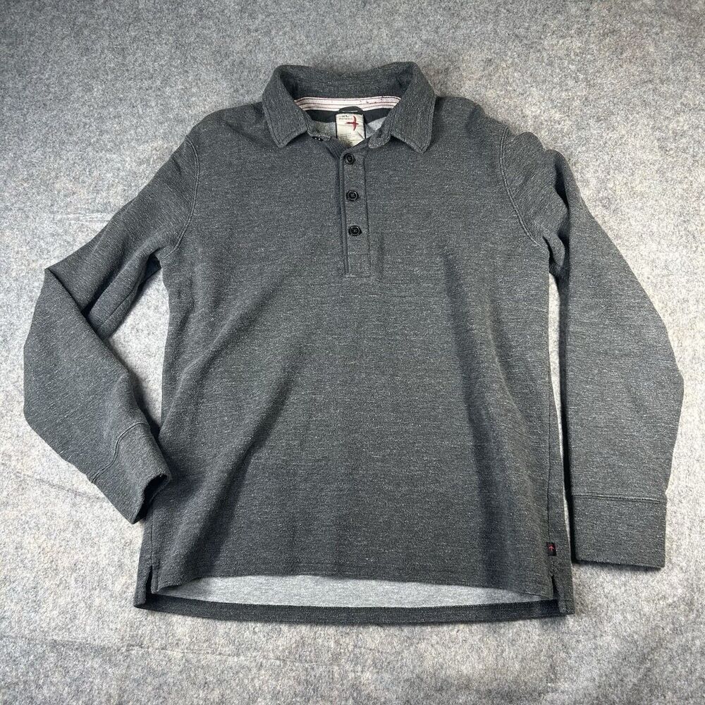 Reiwen Polo Sweater Mens XL Polo Pullover Shirt Cotton Casual Gray Outdoor